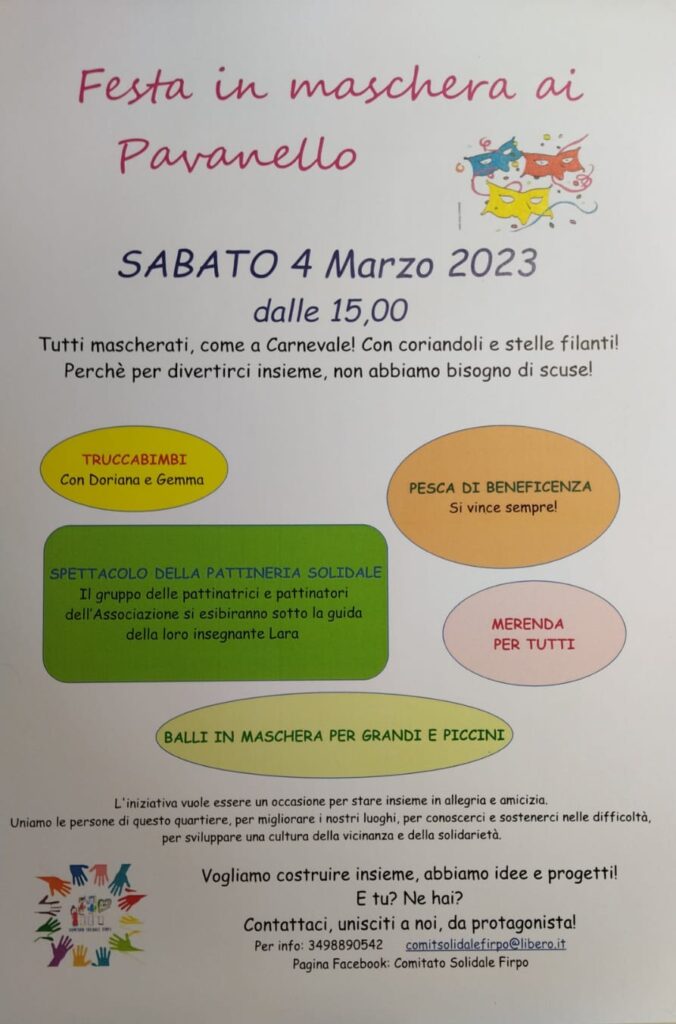 SABATO 4 Marzo 2023
dalle 15,00